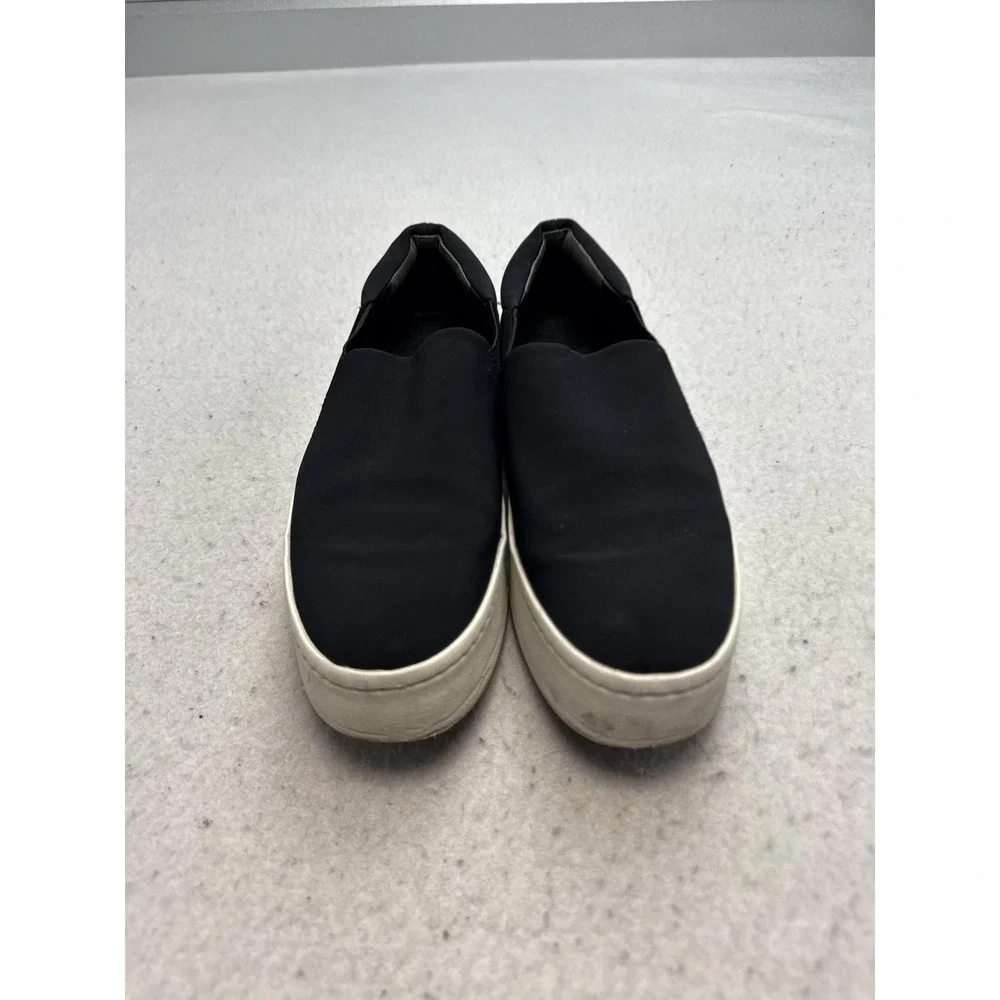 Vince Shoes Womens Size 6.5 Black Synthetic Slip On Platform Sneakers EU 36.5